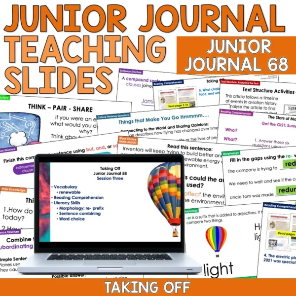 Taking Off JJ 68 Whole Class acivities