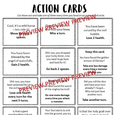 Addition and subtraction monster board game F Addition and subtraction monster board game F