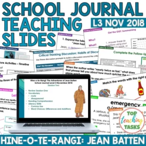 Whole Class School Journal Resource Year 5 and 6 - Hine-o-te-Rangi: Jean Batten