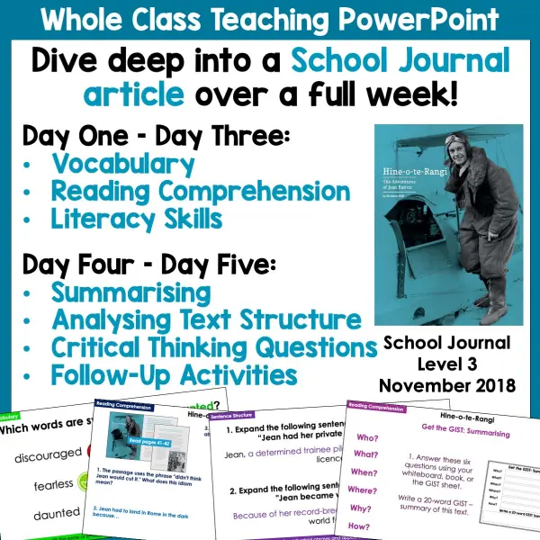 Jean Batten Whole Class Teaching Activities Preview Jean Batten Whole Class Teaching Activities Preview