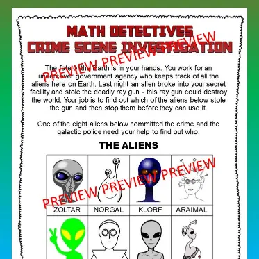 CSI Math ALIENS A CSI Math ALIENS A