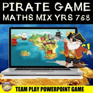 PowerPoint Maths Game: Pirate Race to the Treasure - Maths Mix Years 7-8