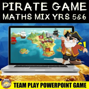 PowerPoint Maths Game: Pirate Race to the Treasure - Maths Mix Years 5-6.