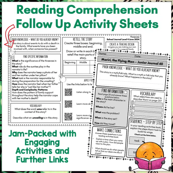Cook Islands School Journal, Junior Journal and Connected Follow Up Activities a Cook Islands School Journal, Junior Journal and Connected Follow Up Activities a