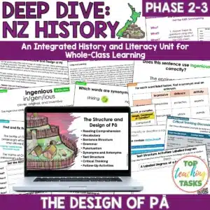 The Structure and Design of Pā: Knowledge-Rich NZ History and Literacy Integrated Unit Phase 2 and 3