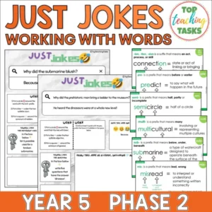 Just Jokes - Working with Words Activities Year 5 | Morphology, Syllables, Rhyme