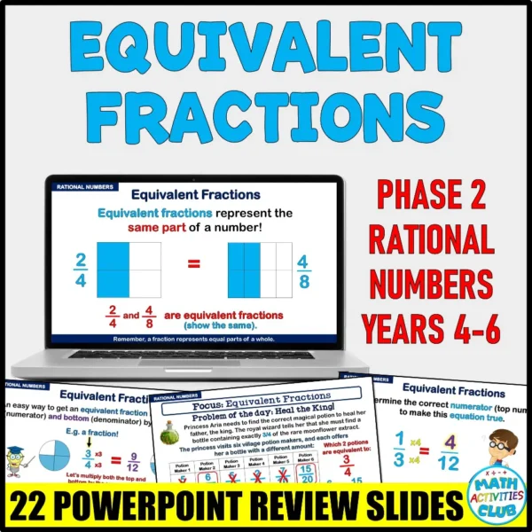 Cover Equivalent fractions Phase 2 Yrs4-6