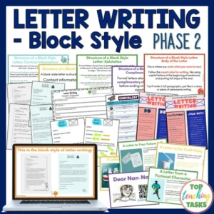 Block Style Letter Writing Activities