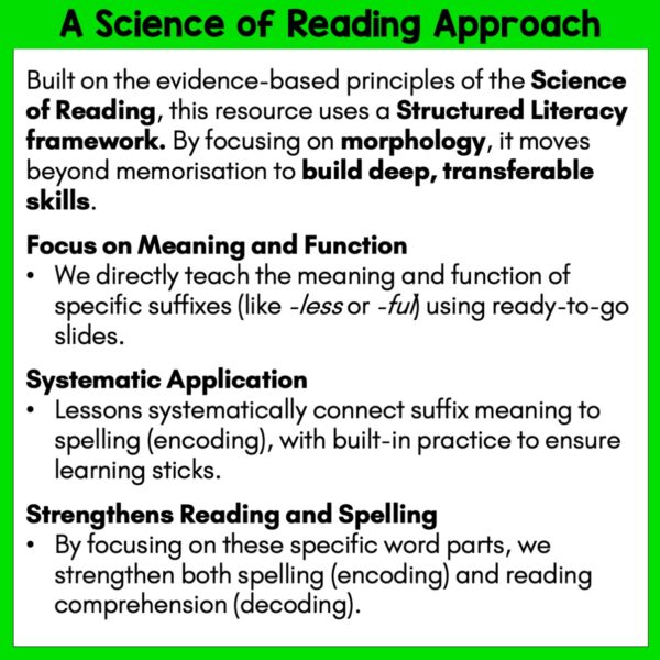 Suffix Morphology and Spelling Activities d Suffix Morphology and Spelling Activities d