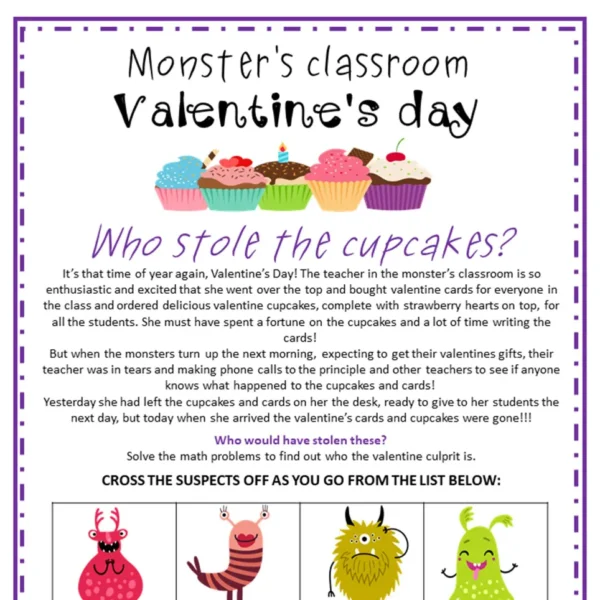 CSI Math Valentines Day A CSI Math Valentines Day A
