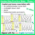 Handwriting Practice Slides NZ Basic Script Phase Three b