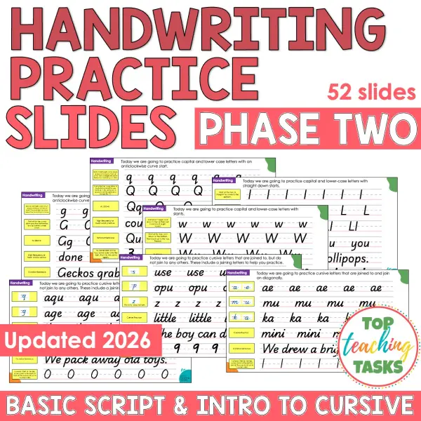 Handwriting Practice Slides NZ Basic Script Phase Two Handwriting Practice Slides NZ Basic Script Phase Two