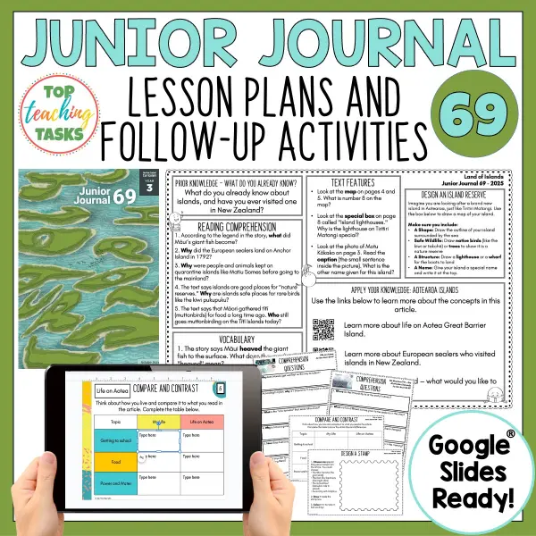 Junior Journal 69 follow up activities