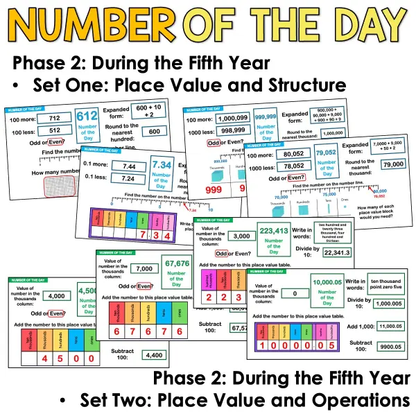 Number of the day phase 2 year 5 a Number of the day phase 2 year 5 a