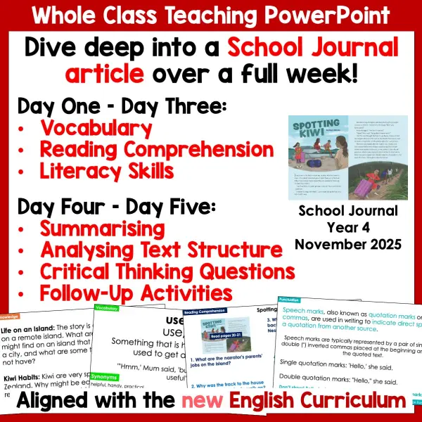 Spotting Kiwi Year 4 November 2025 whole class a Spotting Kiwi Year 4 November 2025 whole class a