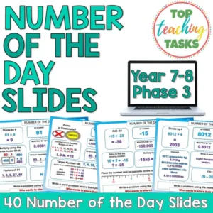 Number of the Day Slides – Year 7-8 Math Warm-Ups (Phase 3)