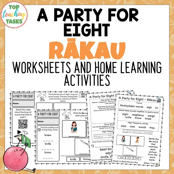 A Party for Eight - Ready to Read Phonics Plus Rākau Activities