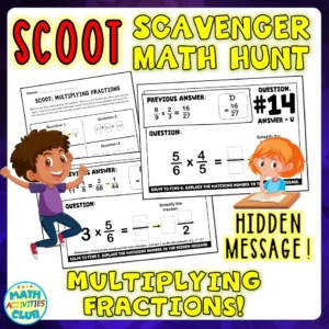 Scoot Cards: Multiplying Fractions Scavenger Hunt