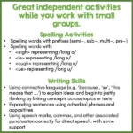 Independent Literacy Activities Year 5 Set One c