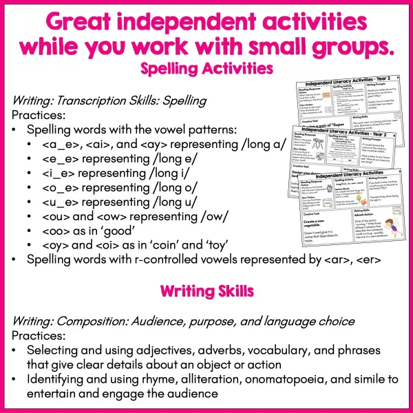 Independent Literacy Skills Activities Year 2 c Independent Literacy Skills Activities Year 2 c