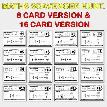Scoot Multiplying Fractions B Scoot Multiplying Fractions B