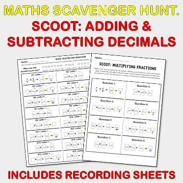 Scoot Multiplying Fractions C Scoot Multiplying Fractions C