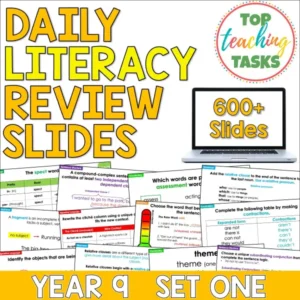 Daily Literacy Review Slides – Year 9 (Set one)
