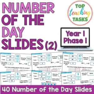 Number of the Day Slides – Year 1 Math Warm-Ups (Phase 1) Set Two