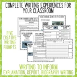 Writing to Inform Writing Experiences Phase 2 and 3 a