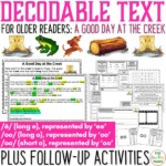 A Good Day at the Creek Decodable Text and Activities for Older Readers